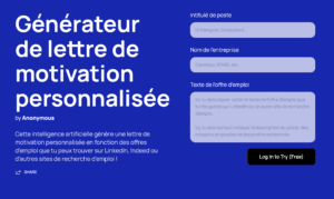 générateur de lettre de motivation personnalisée