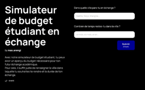 simulateur de budget étudiant